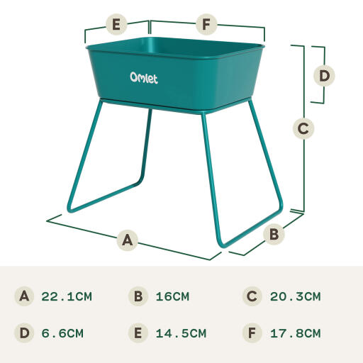 Hamster sand bath dimensions (cm)