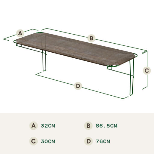 Omlet cat shelf dimensions