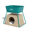 Sand bath with compostable hide for hamsters and gerbils